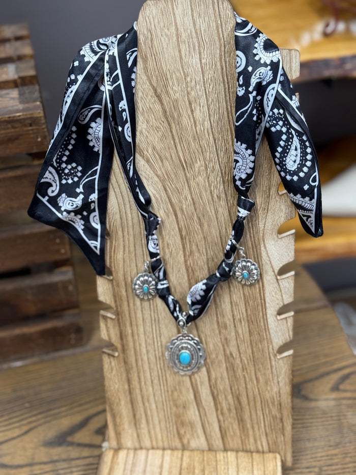 Western Bandana Scarf Necklace