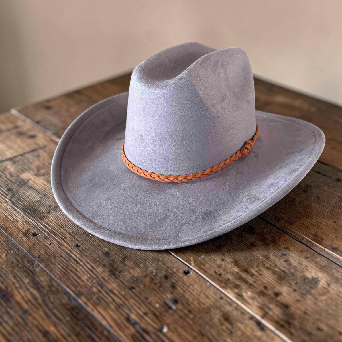🤠Vegan Suede Cowboy Hat W/ Suede Hat Band