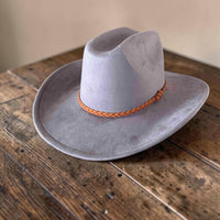 🤠Vegan Suede Cowboy Hat W/ Suede Hat Band