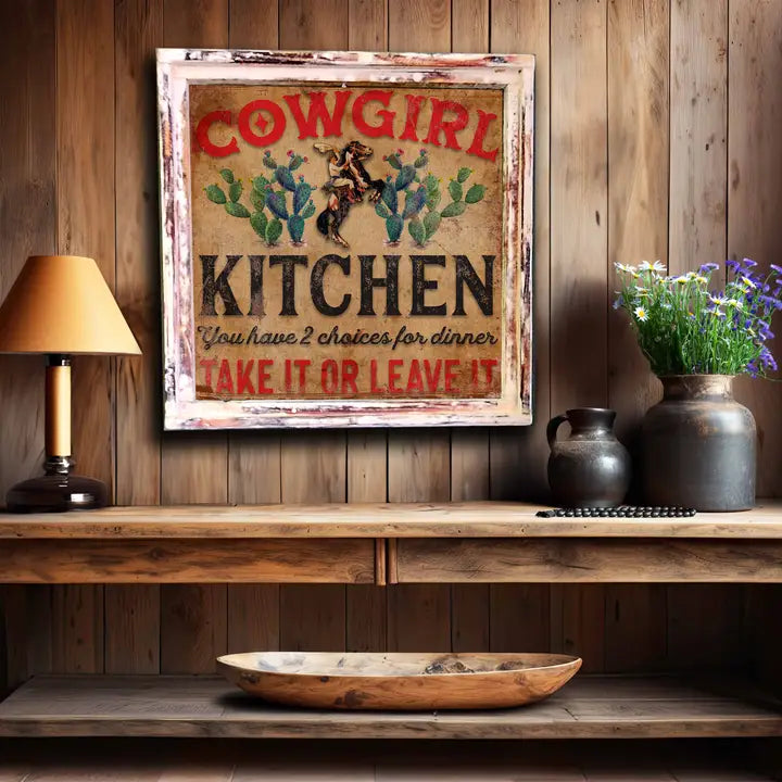 Cowgirl Kitchen Artwork 20"