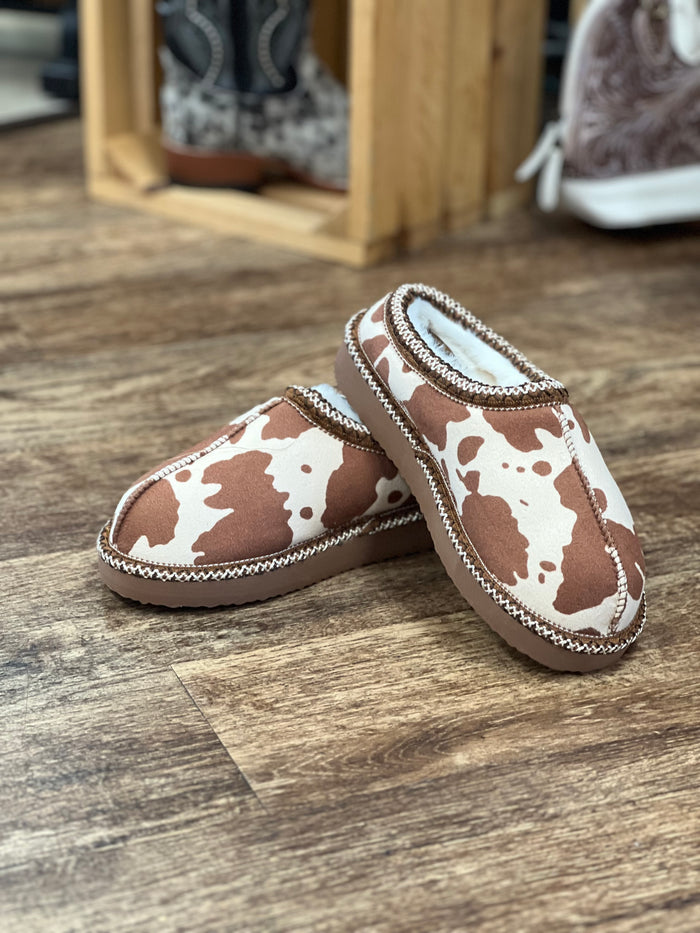 Georgina Cow Slippers