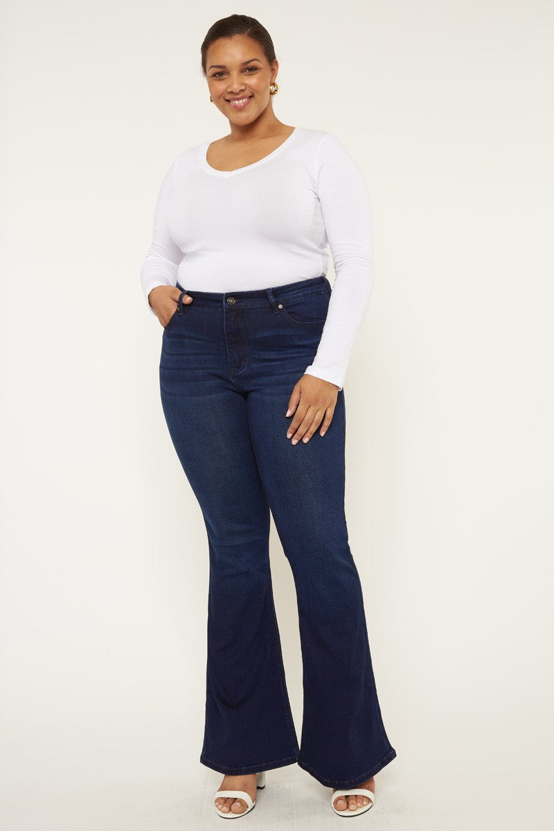 KanCan Plus Mid Rise Flare Jeans