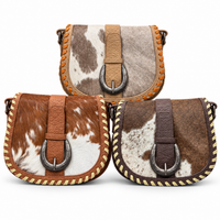Western Cowhide Saddle Crossbody Purses