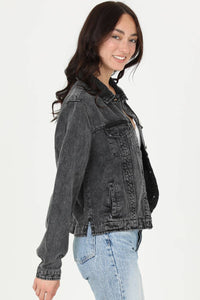 Angie ACID WASH TENCEL JACKET