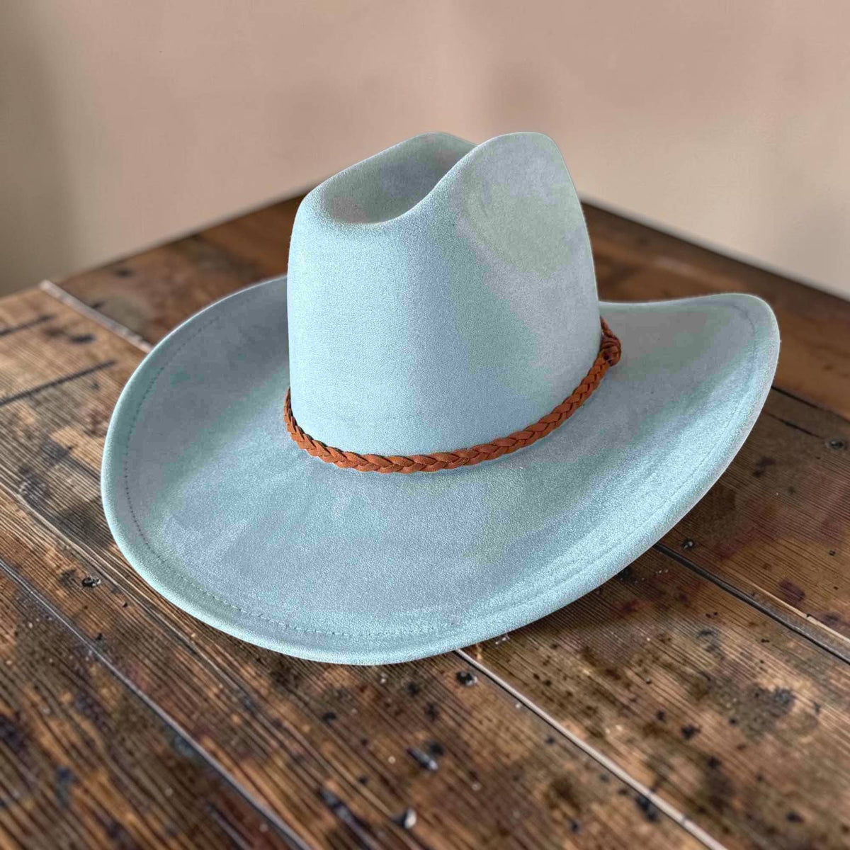 🤠Vegan Suede Cowboy Hat W/ Suede Hat Band
