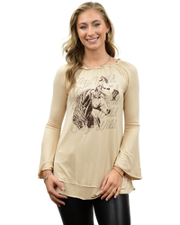 Stay Wild  Bell Sleeve Top