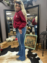 1822 "Elsie" Mid-Rise Flare Jeans
