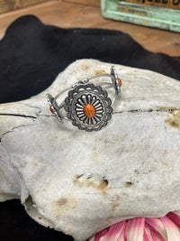Western Concho Stone Cuff Bracelet