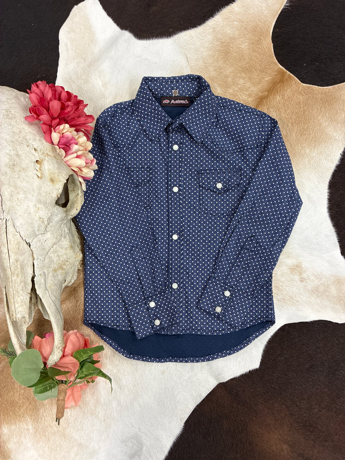 Little Wrangler Geo Snap Shirt