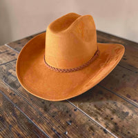 🤠Vegan Suede Cowboy Hat W/ Suede Hat Band