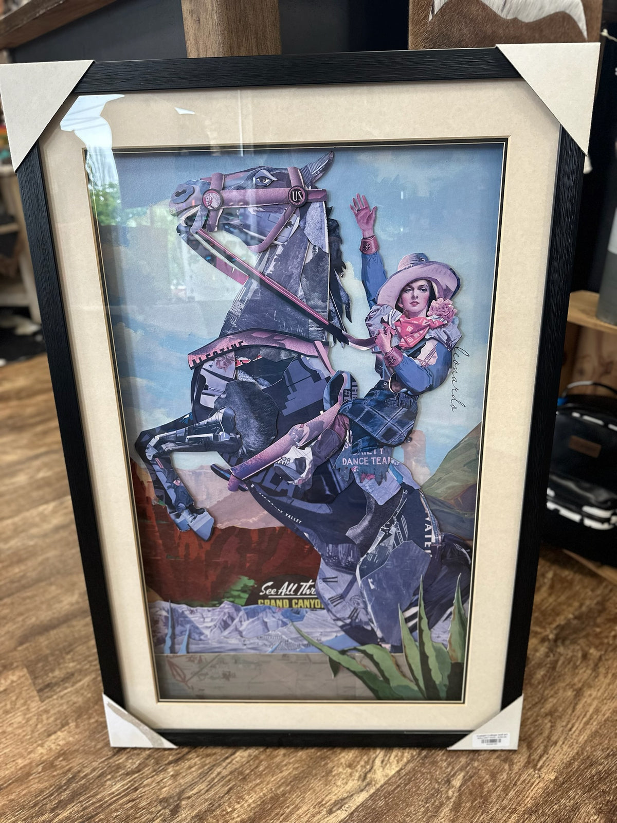 Cowgirl Collage wall art