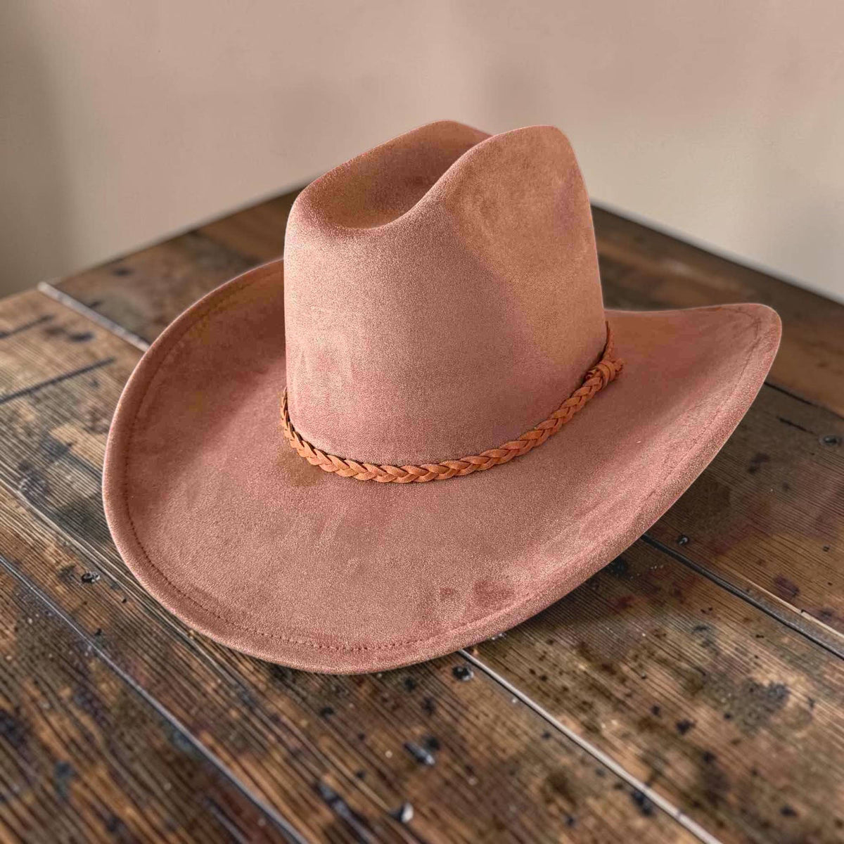 🤠Vegan Suede Cowboy Hat W/ Suede Hat Band