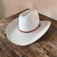 🤠Vegan Suede Cowboy Hat W/ Suede Hat Band