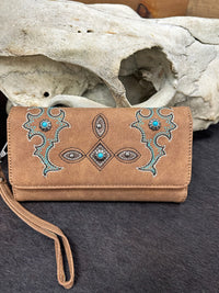 Montana West Turquoise Elegance Wristlet Clutch