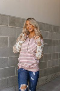 Ampersand HalfZip Sweatshirt - Rose Over Bros