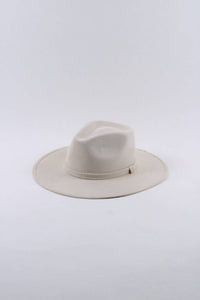 Vegan Suede Rancher Hat - Ivory