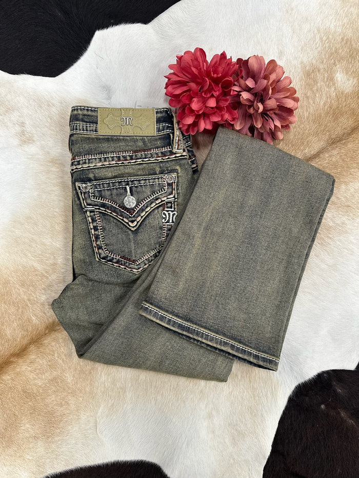 Miss Me Mid-Rise Vintage Blue Bootcut Jeans