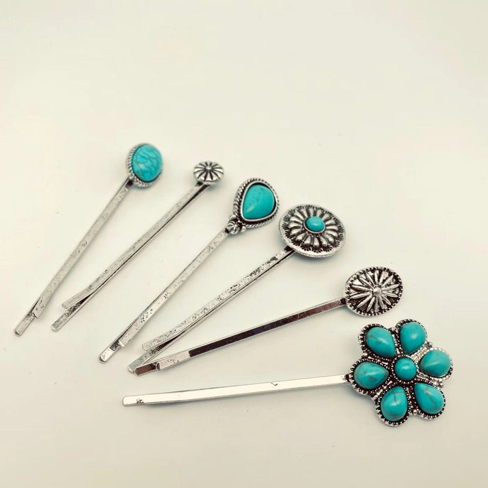 Turquoise Hairpins