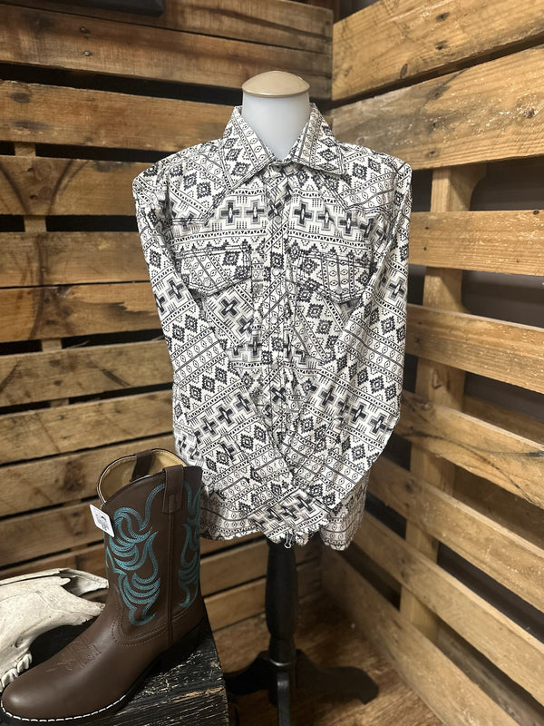 Lil’ Dude Aztec Snap Shirt