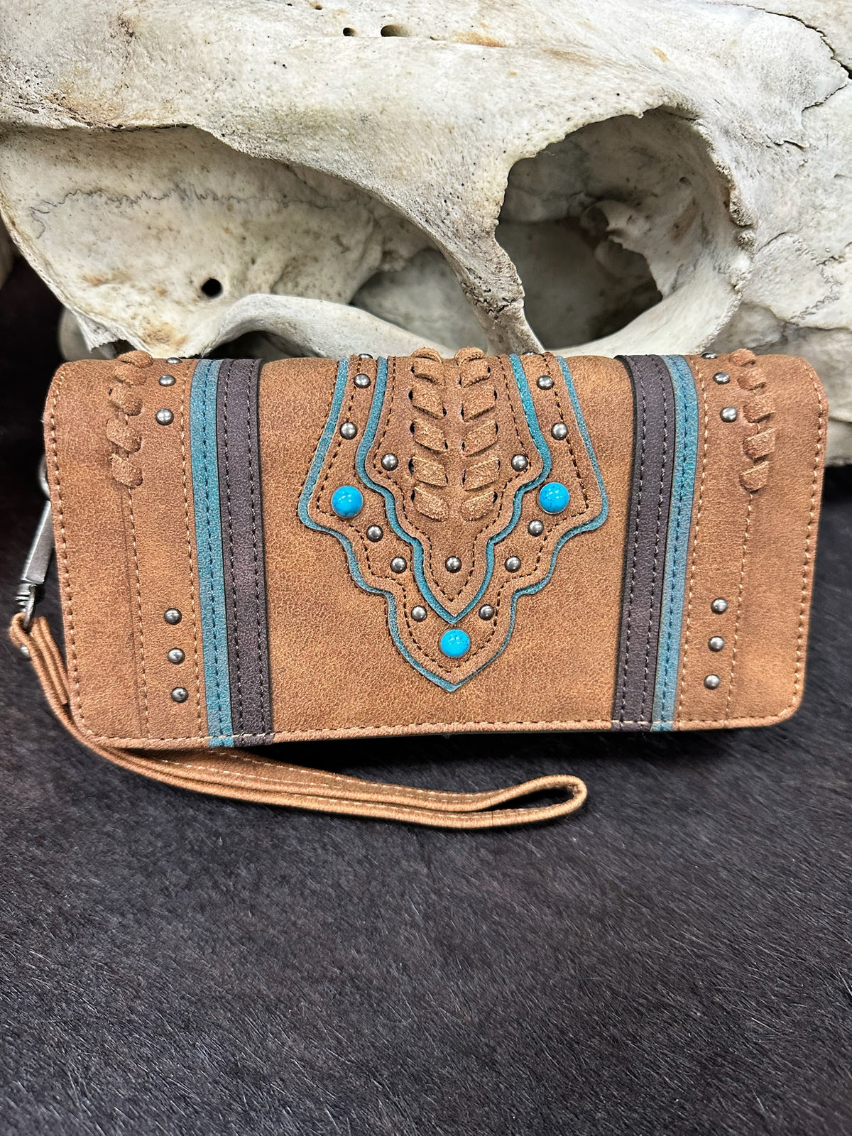 Montana West Turquoise Elegance Wristlet Clutch