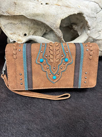 Montana West Turquoise Elegance Wristlet Clutch