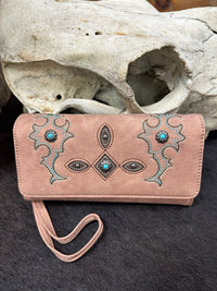 Montana West Turquoise Elegance Wristlet Clutch
