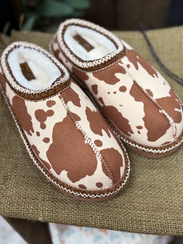 Georgina Cow Slippers