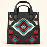 Montana West Southwestern Woven Mini Tote