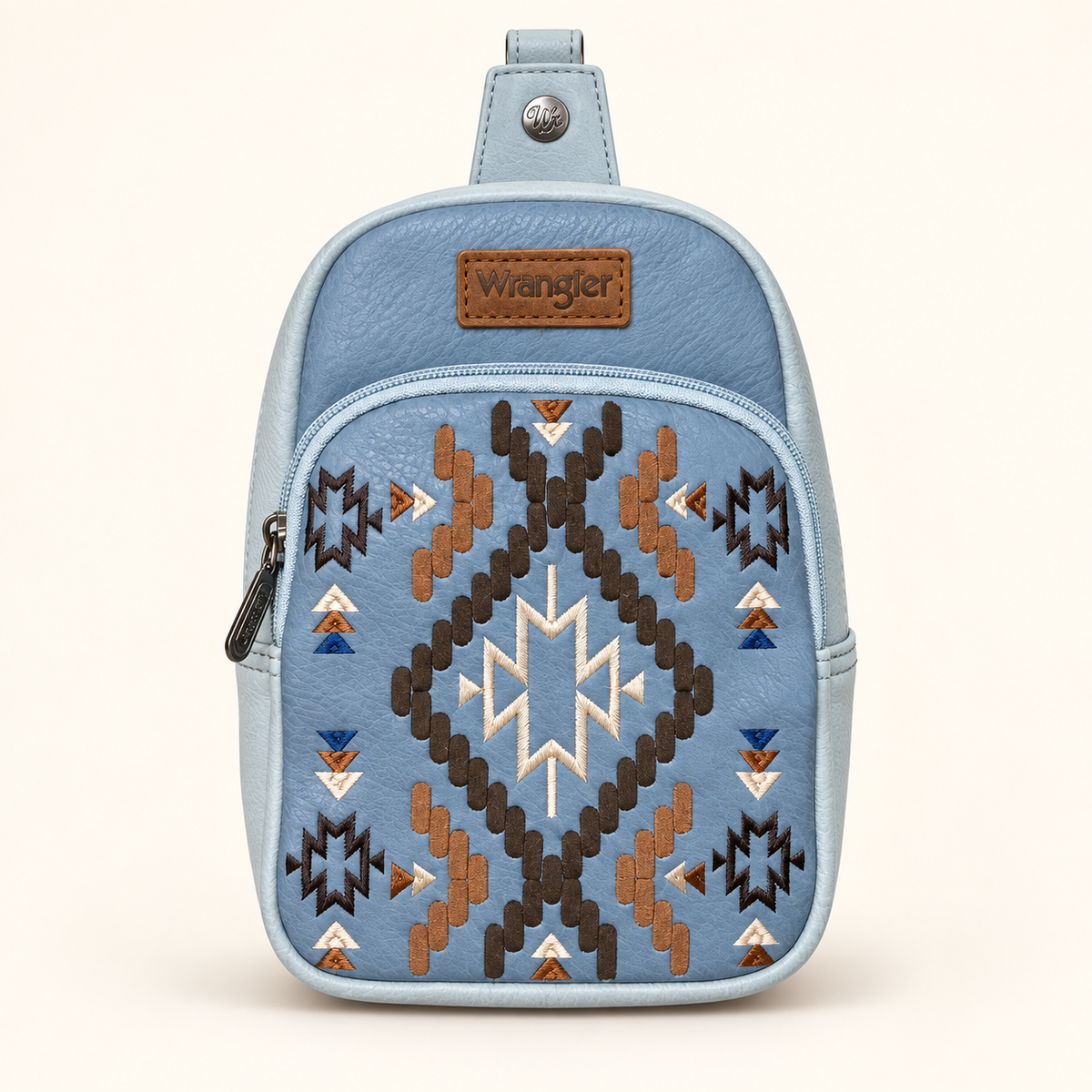 Wrangler Aztec Embroidered Sling Bag