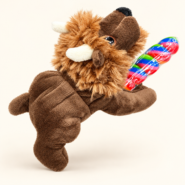 Zoology Loly Plush Animals with Rainbow Lollipop