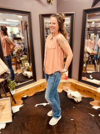 Sleeveless Button Down