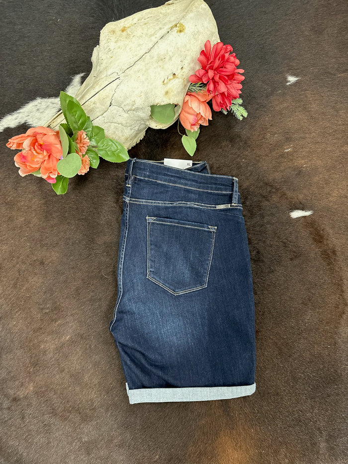 Mid Rise Fold Shorts