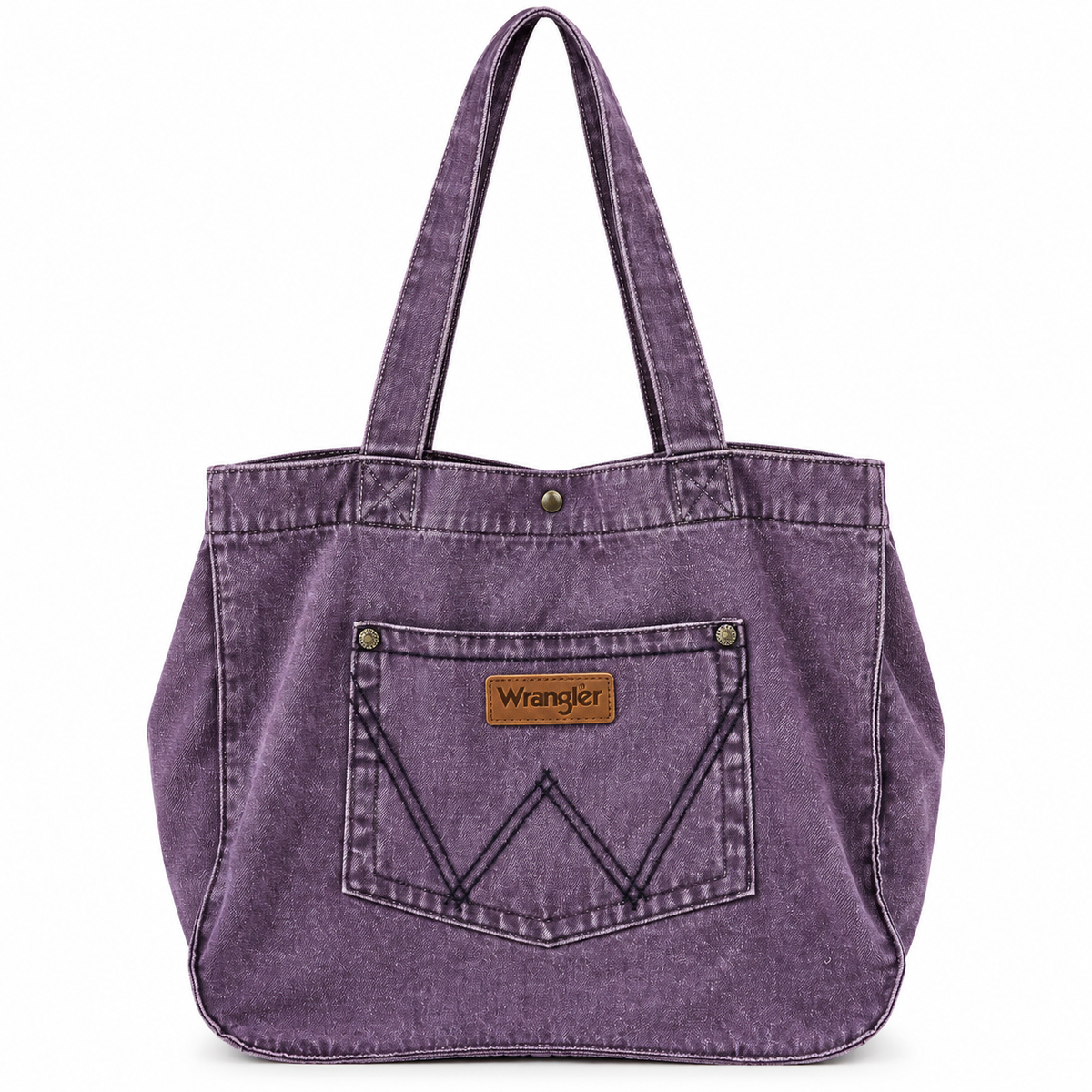 Wrangler Purple Washed Denim Tote Bag
