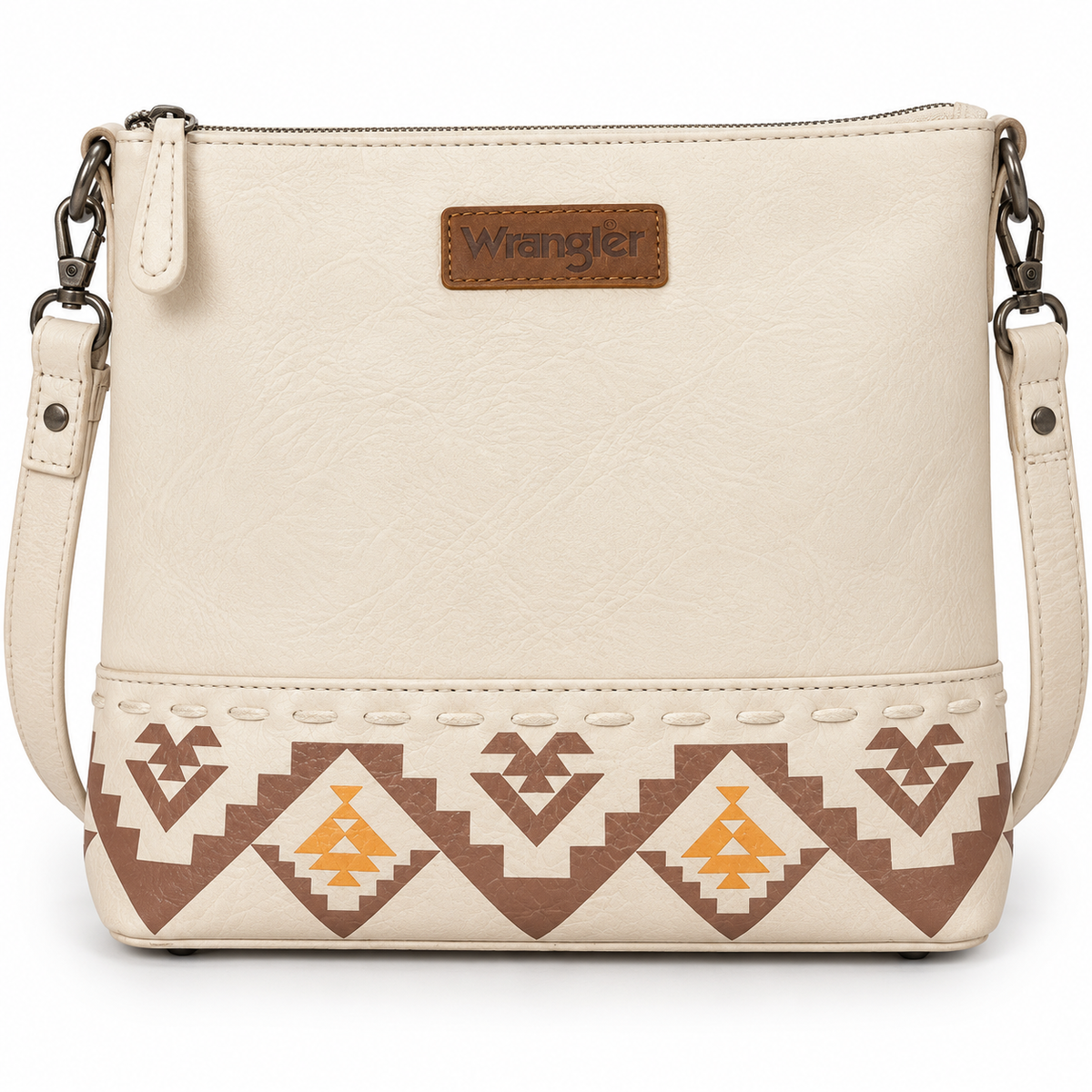 Wrangler Cream Southwestern Crossbody Bag-concealed carry