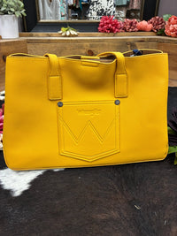 Wrangler Floral Collection | Black & Mustard Tote