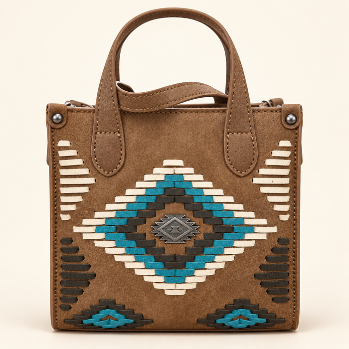 Montana West Southwestern Woven Mini Tote