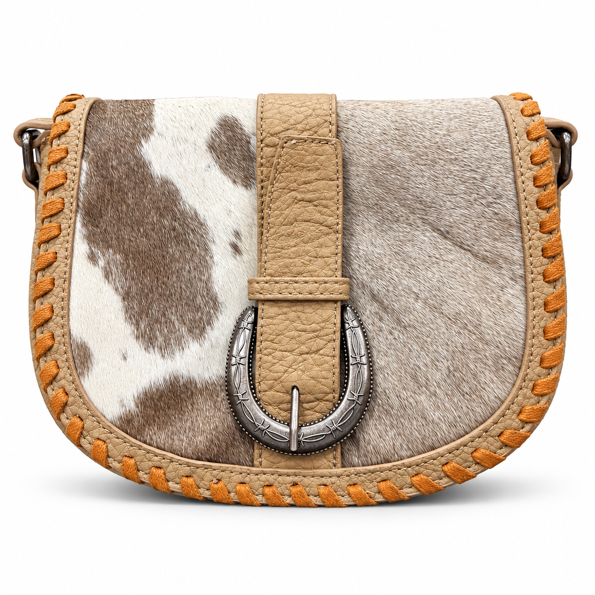 Western Cowhide Saddle Crossbody Purses