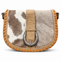 Western Cowhide Saddle Crossbody Purses