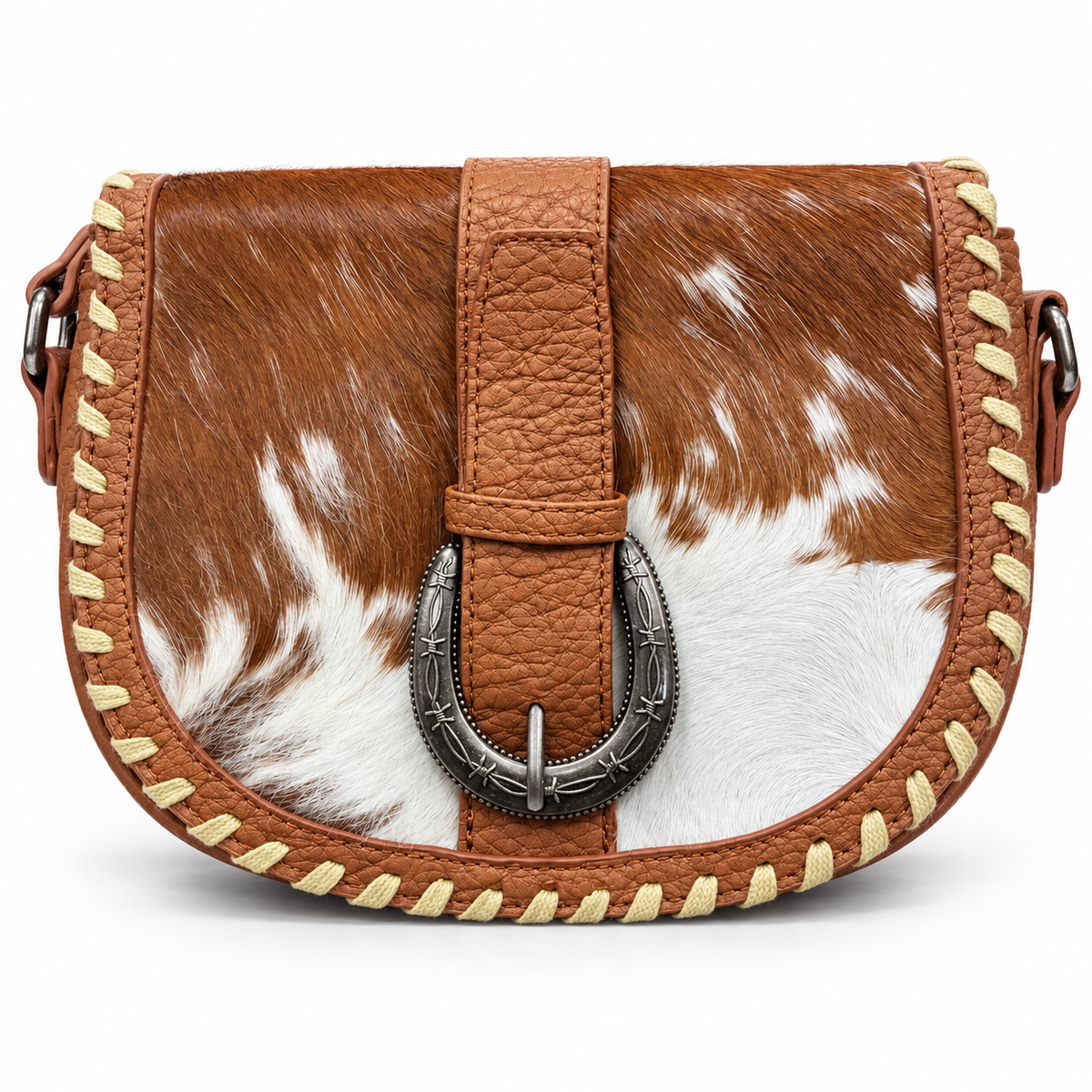 Western Cowhide Saddle Crossbody Purses