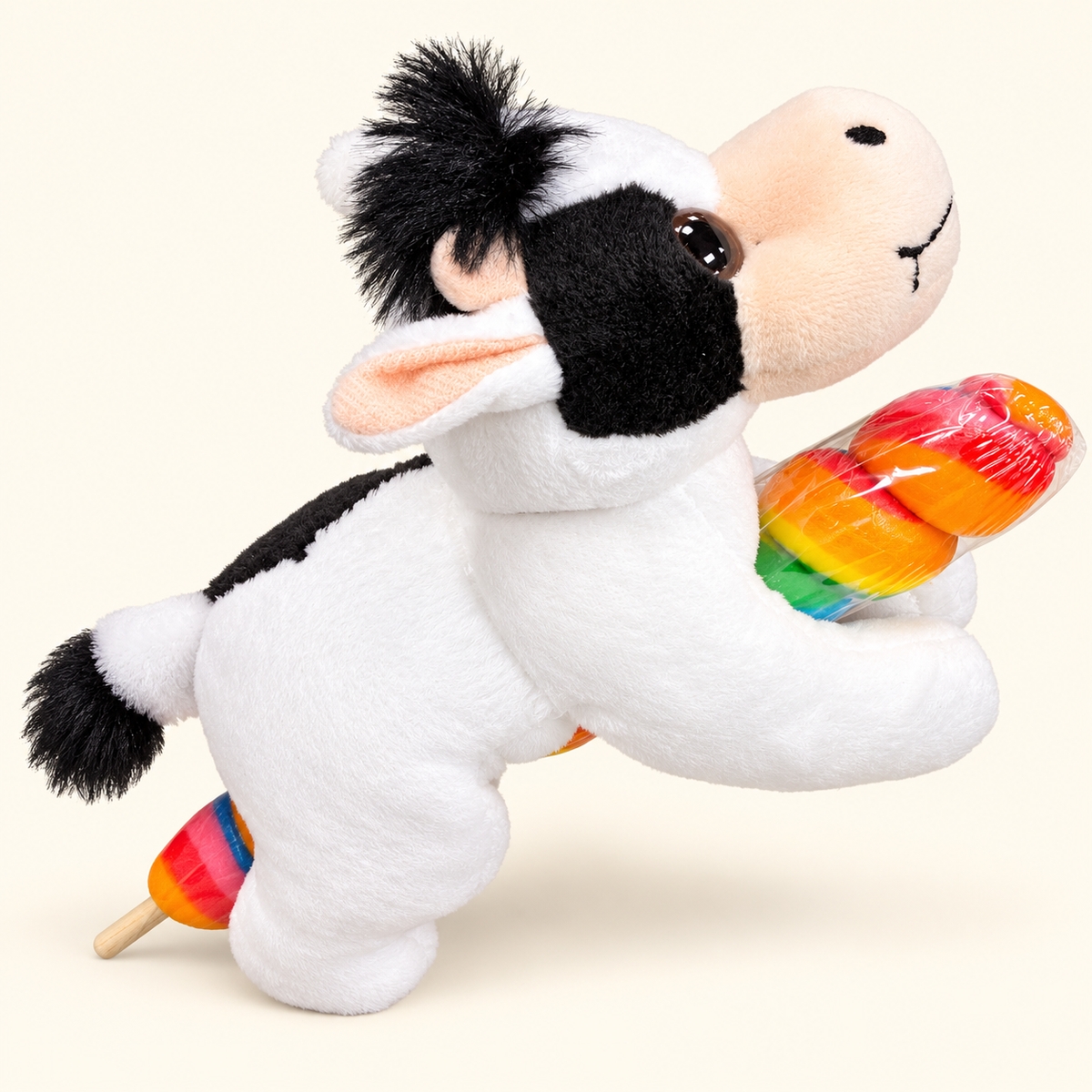 Zoology Loly Plush Animals with Rainbow Lollipop