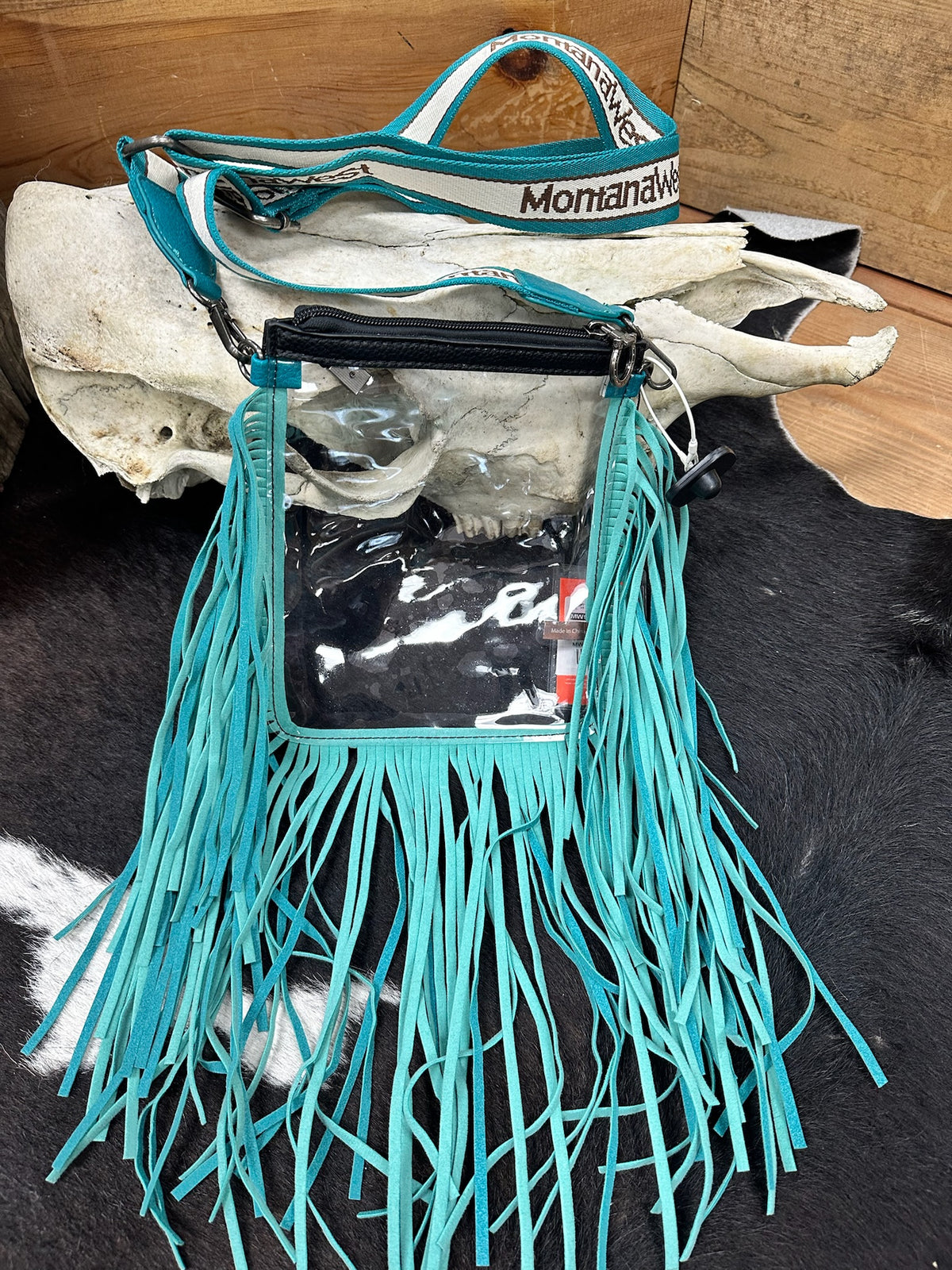 Montana West Teal Glow Clear Concert Bag