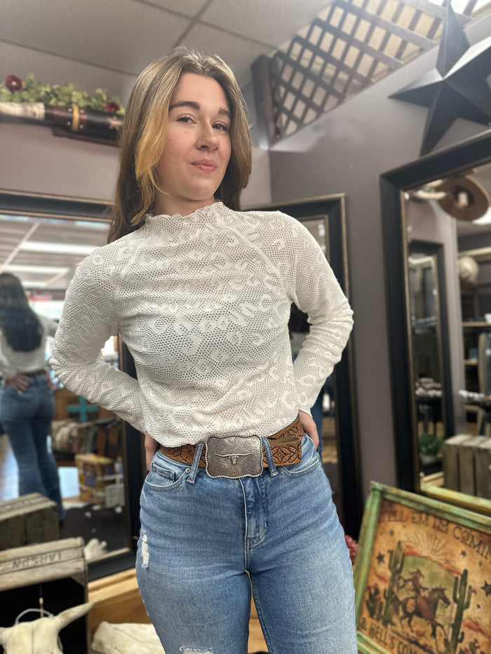 Miss Me Lace Long Sleeve Top
