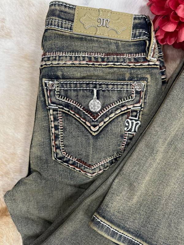 Miss Me Mid-Rise Vintage Blue Bootcut Jeans