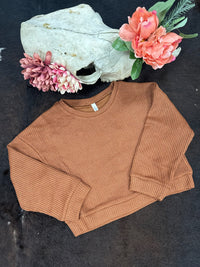 Li'l Britches Rust Cropped Knit Sweater
