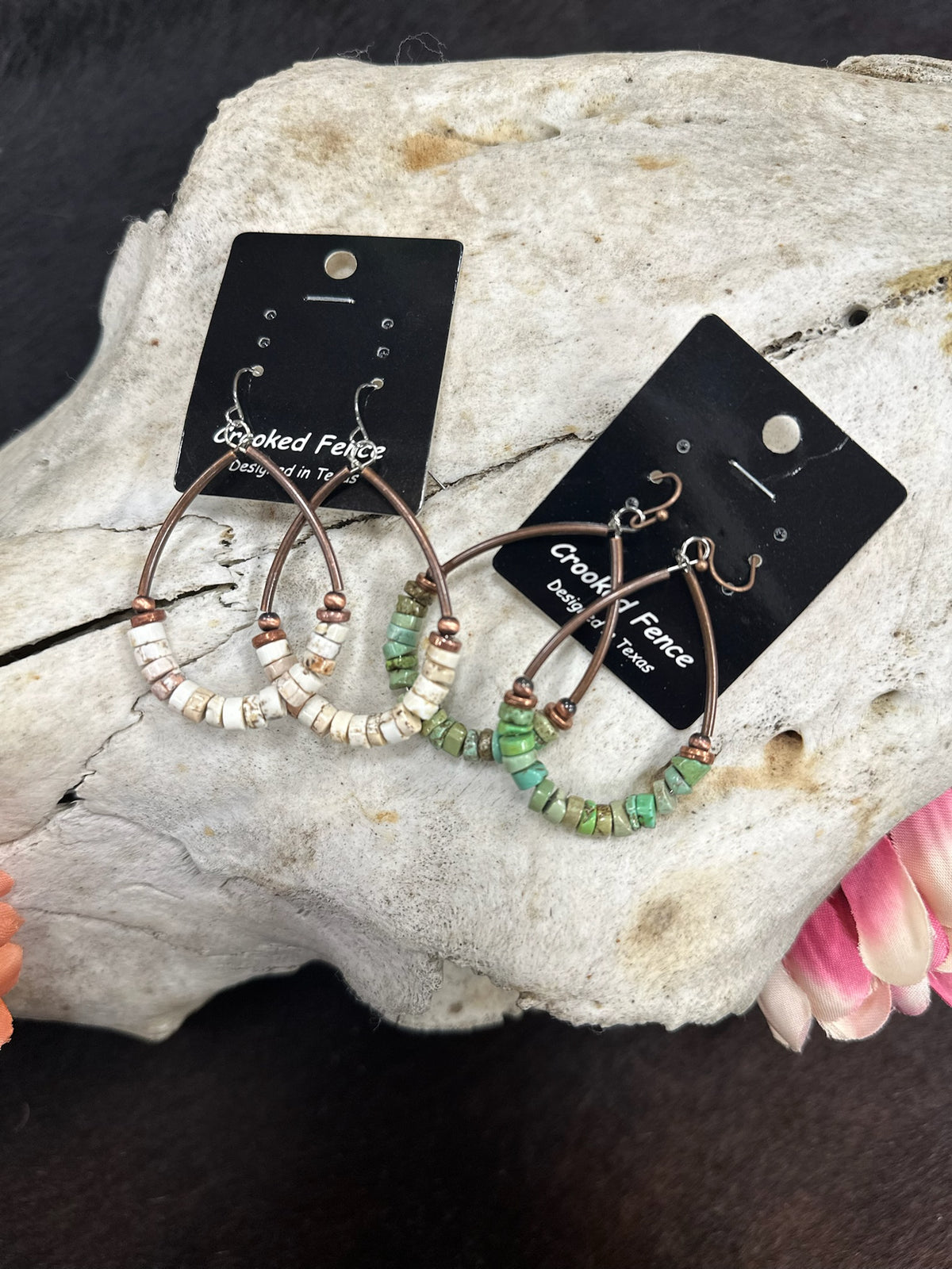 Western Heishi Hoop Earrings