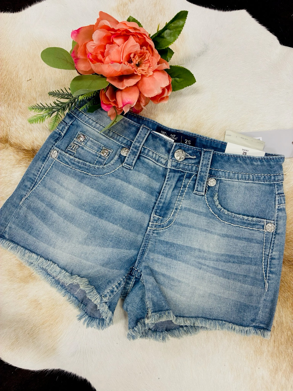 Feather Pocket Mid Rise Denim Sorts