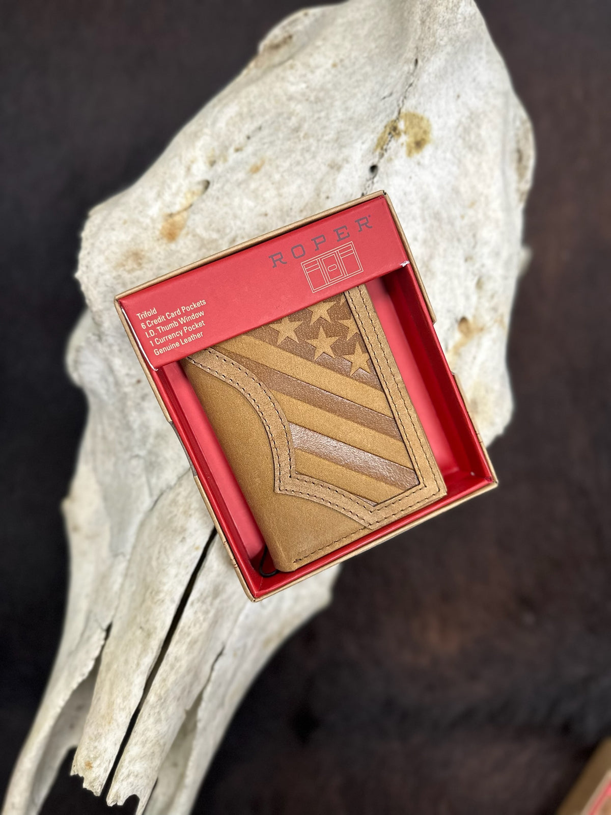 Roper Stars & Stripes Leather Wallet