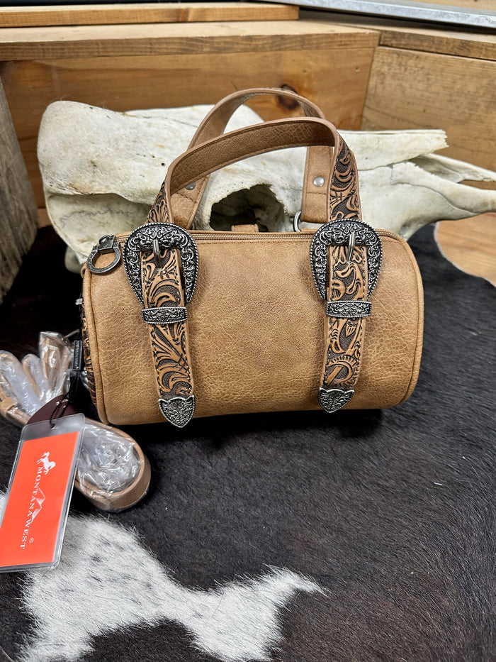 Montana West Buckled Charm Rounded Purse