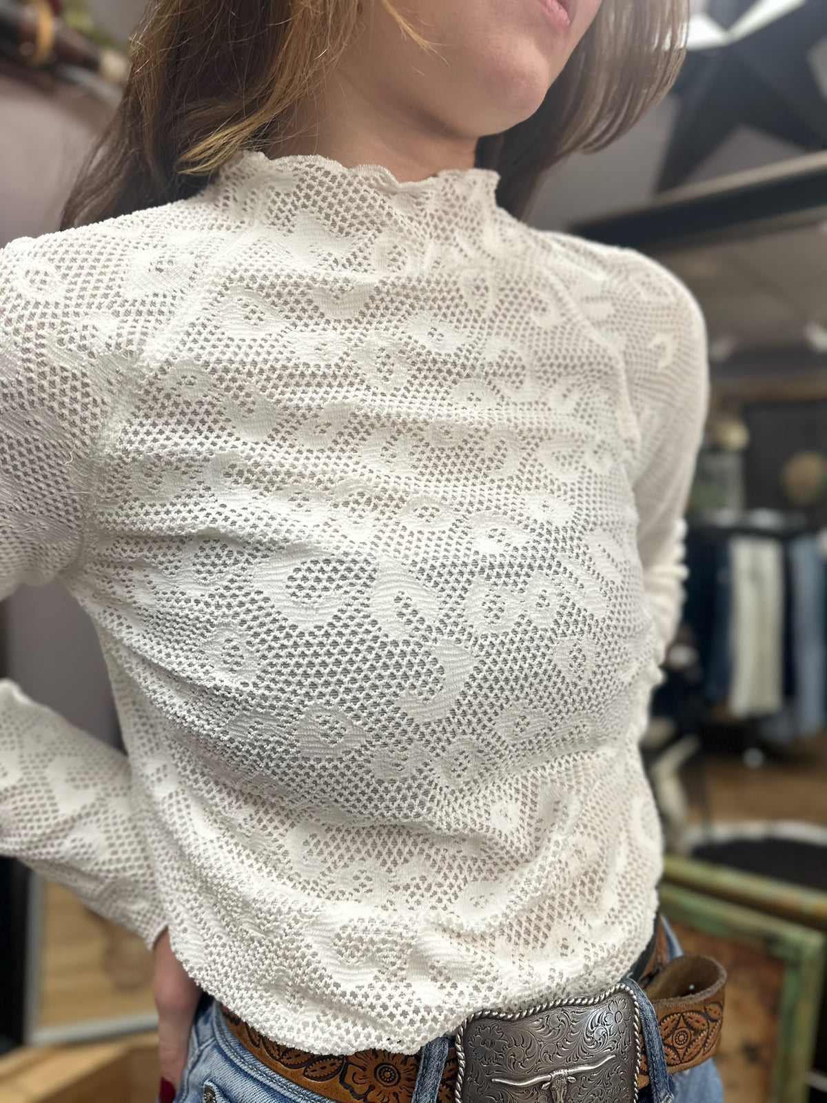 Miss Me Lace Long Sleeve Top