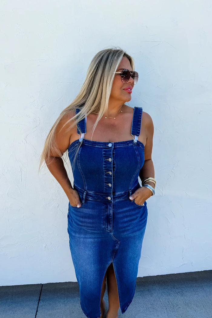 Overall Denim Dress